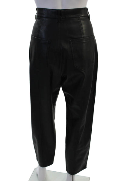 Zara Women Cropped Ankle Biker Black Pants Size 6