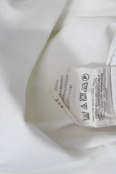 J Crew Mens Button Front Long Sleeve Collared Slim Shirt White Size Medium