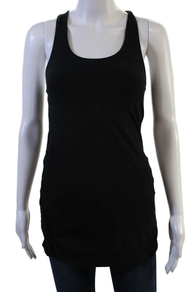 Beyond Yoga Women Maternity Sleeveless Tunic Tank Black Round Neck Basic Size S