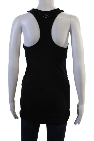 Beyond Yoga Women Maternity Sleeveless Tunic Tank Black Round Neck Basic Size S