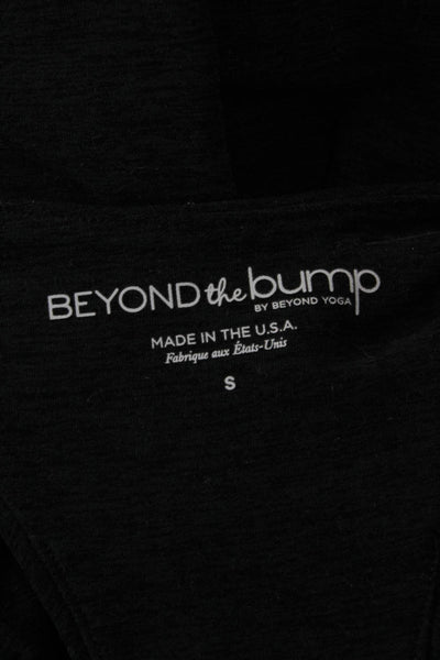 Beyond Yoga Women Maternity Sleeveless Tunic Tank Black Round Neck Basic Size S