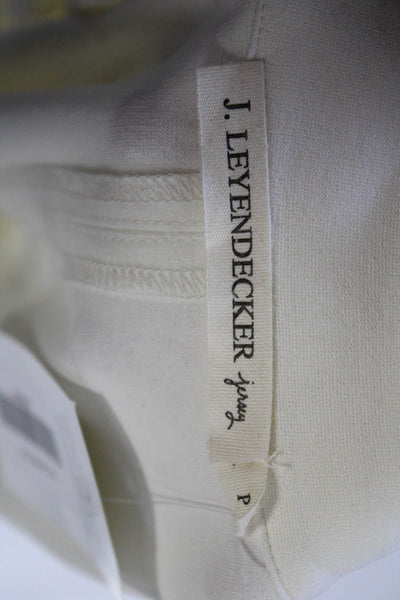 J. Leyendecker Womens White Collared Long Sleeve Blazer Rayon Petite Size S