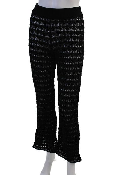 LNA Women Black Beach Pants 65% Viscose 35% Nylon Inseam 30 Size XS