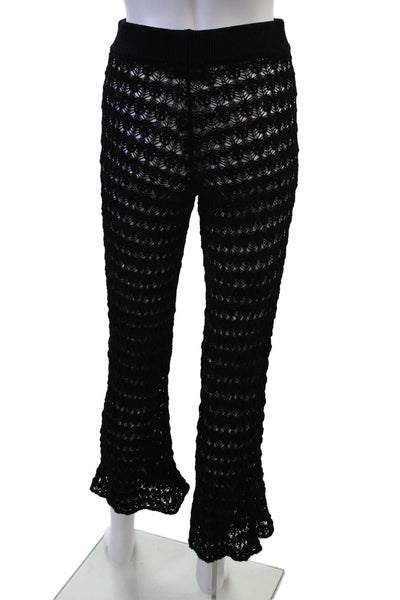 LNA Women Black Beach Pants 65% Viscose 35% Nylon Inseam 30 Size XS