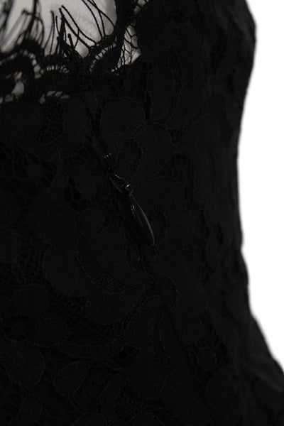 Joie Women Sheath Mini Dress Black Floral V-Neck Sleeveless Zip Size XS