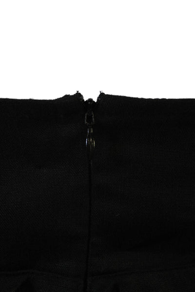 MLM Label Womens Bodycon Mini Dress Black Square Neck Long Sleeve Size S