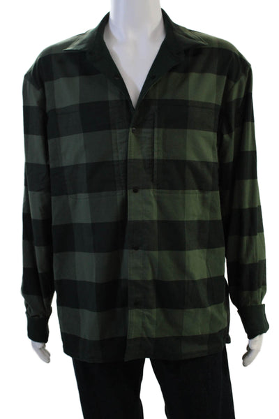 Lululemon Mens Striped Button Down Shirt Green Size Extra Extra Large