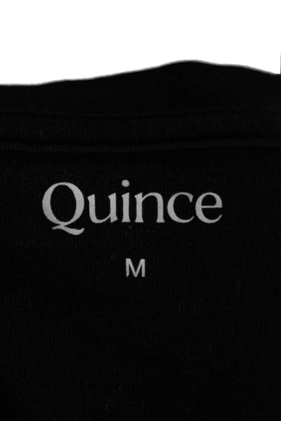 Quince Women Dark Blue Organic Cotton Crew Neck Short Sleeve T-Shirt Size M