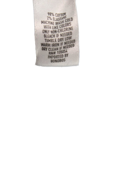 Bonobos Mens Standard Fit Button Down Shirt Blue Cotton Size Large