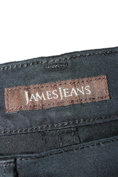 James Jeans Womens Ankle Cropped Jeans Black Size 28