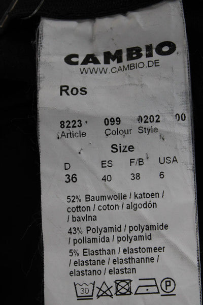 Cambio Womens Black Ankle Dress Pants Size 6