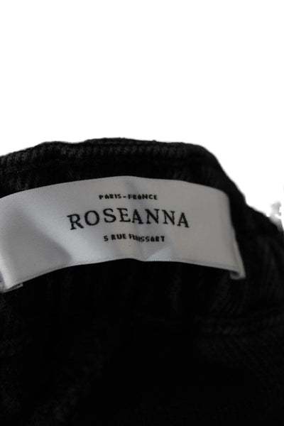 Roseanna Womens Black Cotton Ankle Cropped Pants Size 40