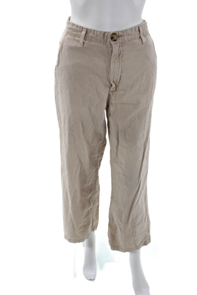 AG Adriano Goldschmied Womens Cropped Chino Pants Beige Size 29