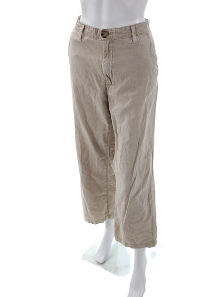 AG Adriano Goldschmied Womens Cropped Chino Pants Beige Size 29