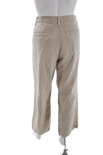 AG Adriano Goldschmied Womens Cropped Chino Pants Beige Size 29