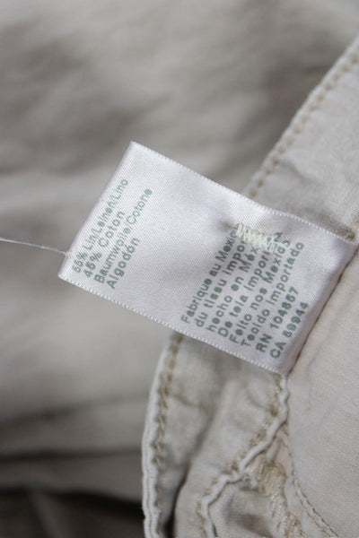 AG Adriano Goldschmied Womens Cropped Chino Pants Beige Size 29