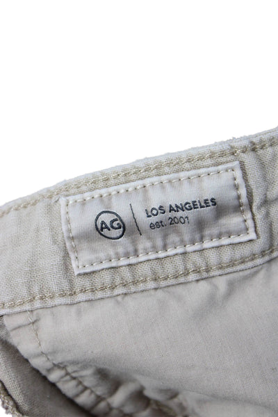 AG Adriano Goldschmied Womens Cropped Chino Pants Beige Size 29