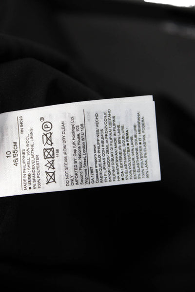 Banana Republic Women Straight Pencil Short Skirt Black Wool Spandex Size 10