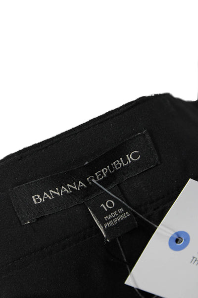 Banana Republic Women Straight Pencil Short Skirt Black Wool Spandex Size 10
