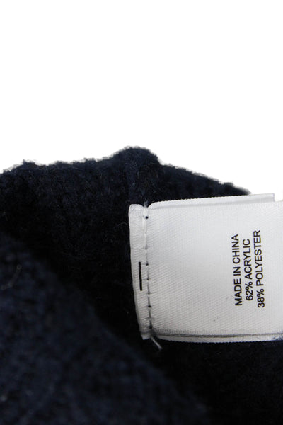 CeCe Womens Dark Blue Mock Neck Pullover Sweater Size XS