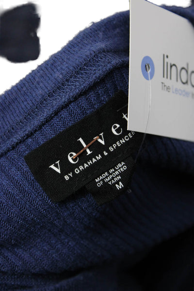 Velvet by Graham & Spencer Unisex Blue Pullover Sweater Size M