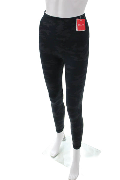 Spanx by Sara Blakely Women Ankle Jeggings Black Camouflage Size S