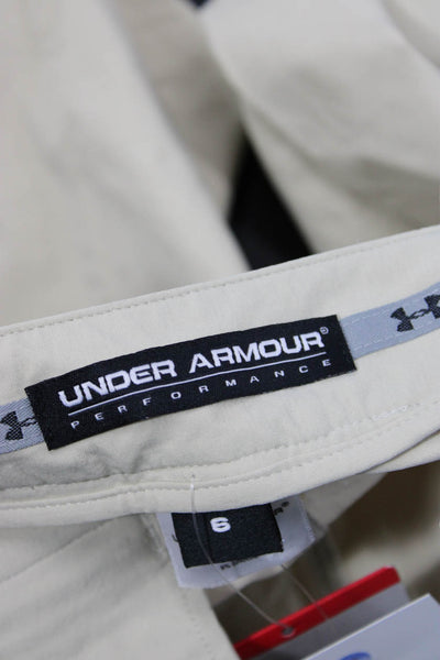 Under Armour Women Cargo Capri Pants Beige Size 6