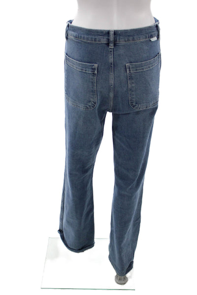 Boyish Women Flared Bootcut Jeans Blue High Rise Size 29