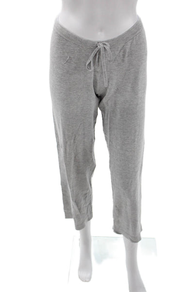 French Connection Women Cropped Sweatpants Gray Drawstring Size M