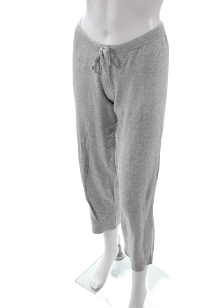 French Connection Women Cropped Sweatpants Gray Drawstring Size M