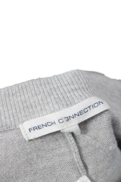 French Connection Women Cropped Sweatpants Gray Drawstring Size M
