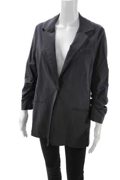 Elliott Lauren Women Blazer Black Collared Long Sleeve Rayon Blend Size 10