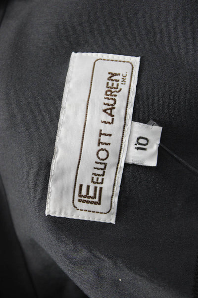 Elliott Lauren Women Blazer Black Collared Long Sleeve Rayon Blend Size 10