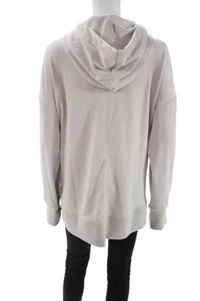 RBX Active Women Pullover Hoodies Beige Drawstring Long Sleeve Size L
