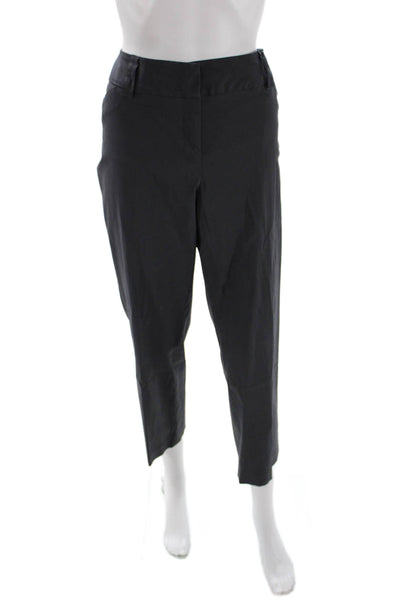 Elliott Lauren Unisex Ankle Cropped Dress Pants Black Rayon Blend Size 12