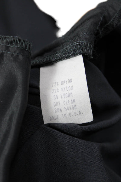 Elliott Lauren Unisex Ankle Cropped Dress Pants Black Rayon Blend Size 12