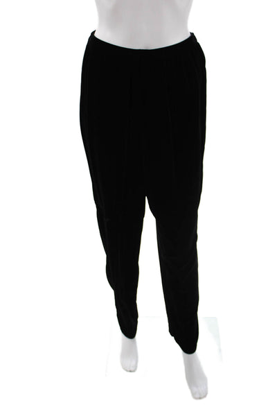 Harari Unisex Harem Pants Black Rayon Silk Blend Size L