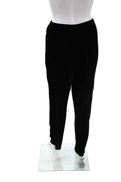 Harari Unisex Harem Pants Black Rayon Silk Blend Size L