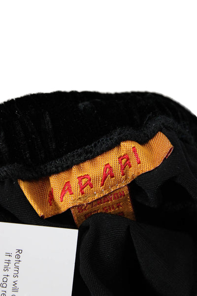 Harari Unisex Harem Pants Black Rayon Silk Blend Size L