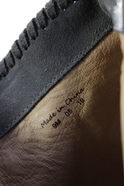 Jack Rogers Womens Suede Stitching Detail Ankle Boots Gray Size 9