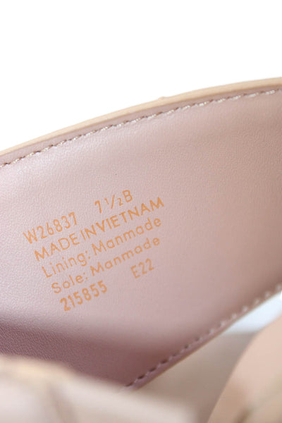 Cole Haan Womens Leather Slide On Sandal Heels Nude Beige Size 7.5 B