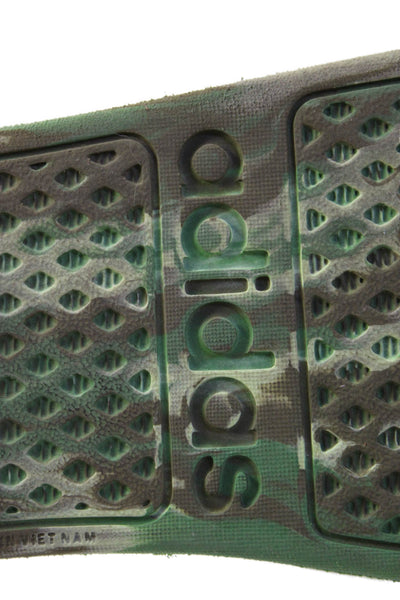 Adidas Unisex Kids Camouflage Slide On Sandals Green Size 4