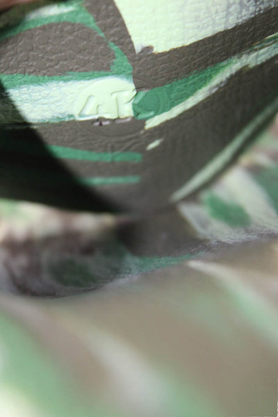 Adidas Unisex Kids Camouflage Slide On Sandals Green Size 4