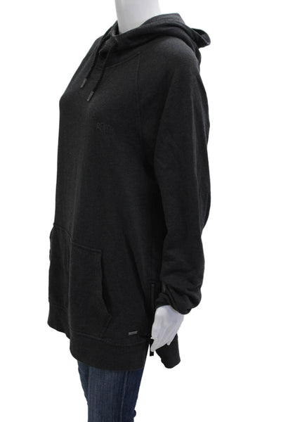 Bench Womens Pullover Hoodies Dark Gray Drawstring Long Sleeve Size L