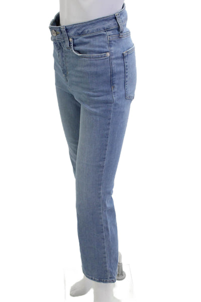 Frame Women Cropped Flared Blue High Rise Jeans Size 26