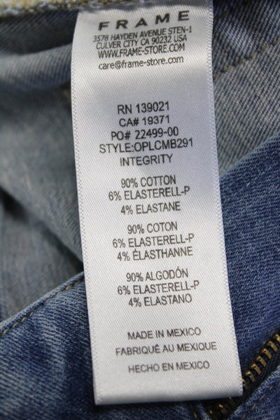 Frame Women Cropped Flared Blue High Rise Jeans Size 26