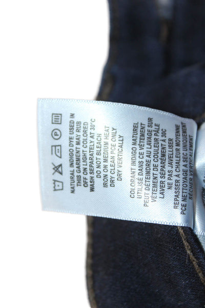 DL1961 Women Cropped Straight Dark Blue High Rise Jeans Size 24