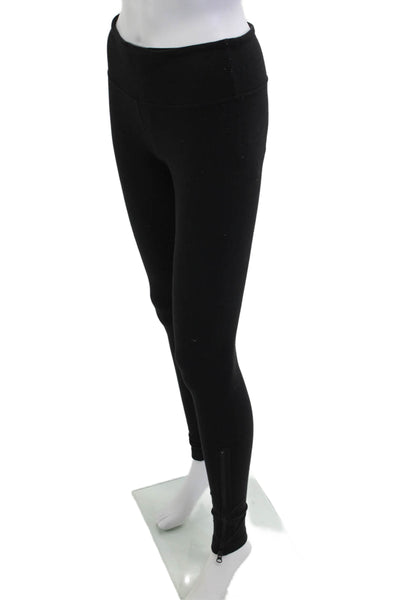 Lululemon Womens Ankle Jeggings Black Nylon Blend Zip Size 6