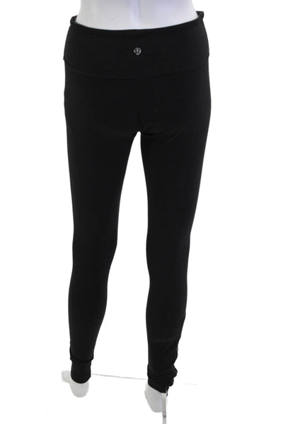 Lululemon Womens Ankle Jeggings Black Nylon Blend Zip Size 6
