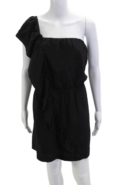 Mason Womens Mini Shift Dress Black 100% Silk Sleeveless Designer Size 6